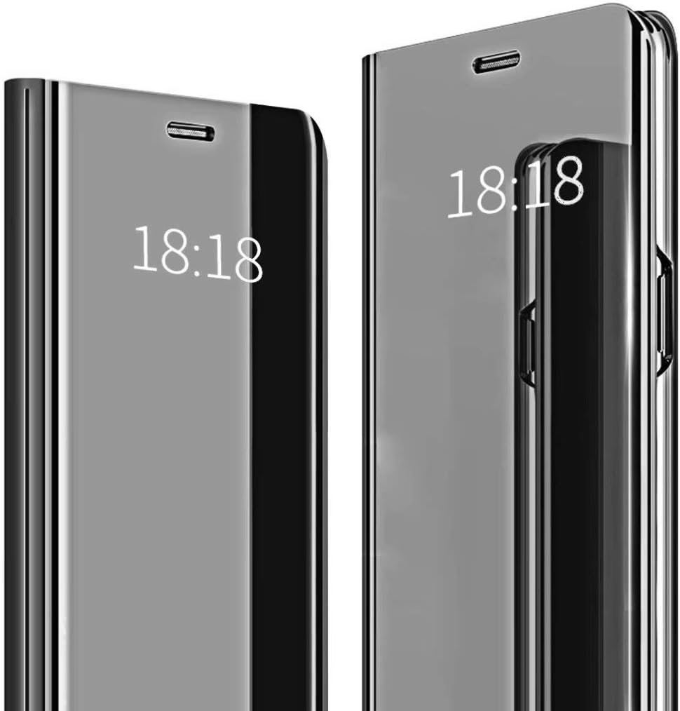 DYIGO HUUH mirror phone case is compatible with the Huawei Honor 9X Pro/Huawei Y9S/Honor 9X,a electroplating box.Made synthetic PU and electroplated PC.(black)
