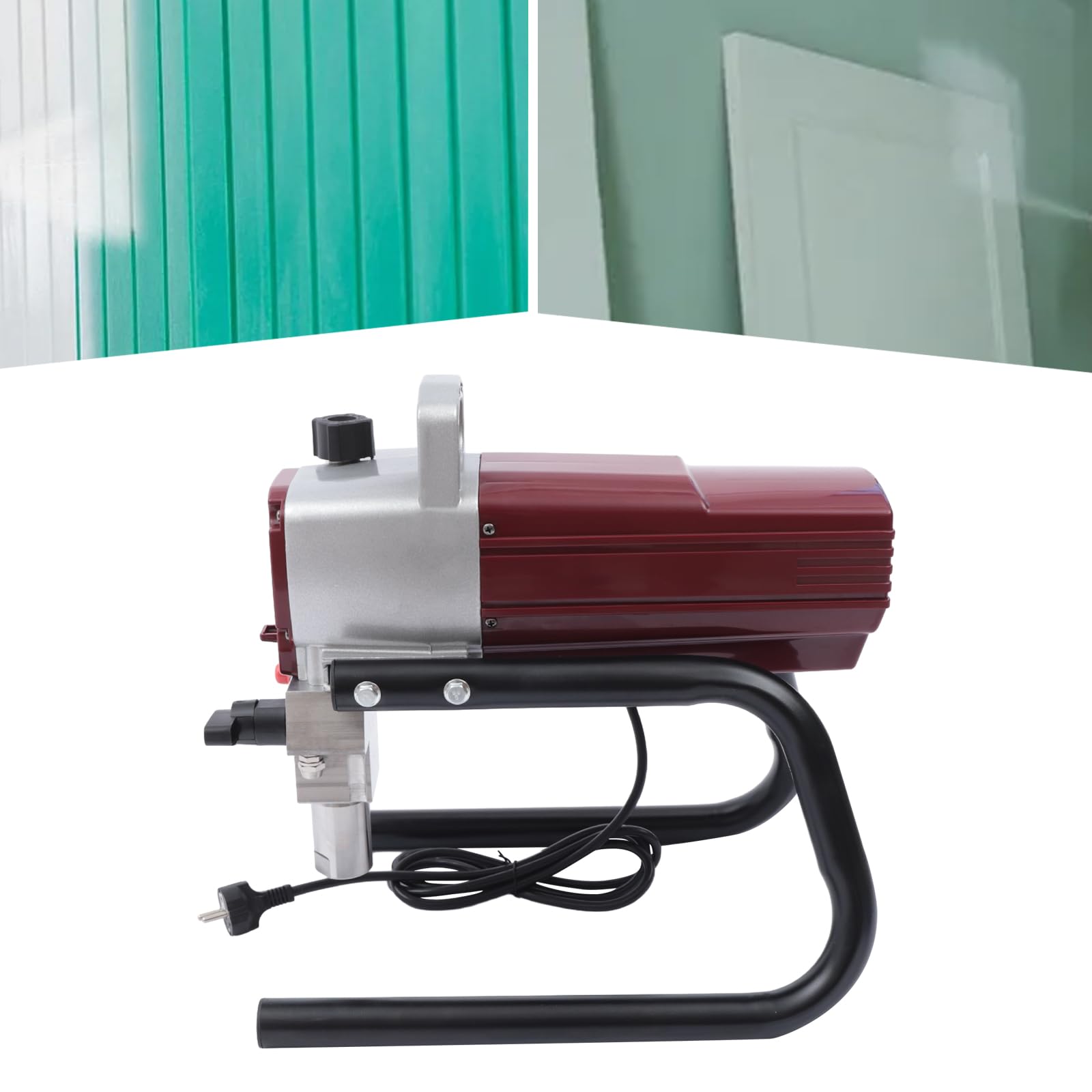 1800W Airless Farbsprühgerät Farbsprühsystem 1,8L/min Airless Spritzgerät 220V Hochdruck Farbspritzgerät Tragbares Airless Sprühpistole für Innen-&Außenbereich Wandfarben