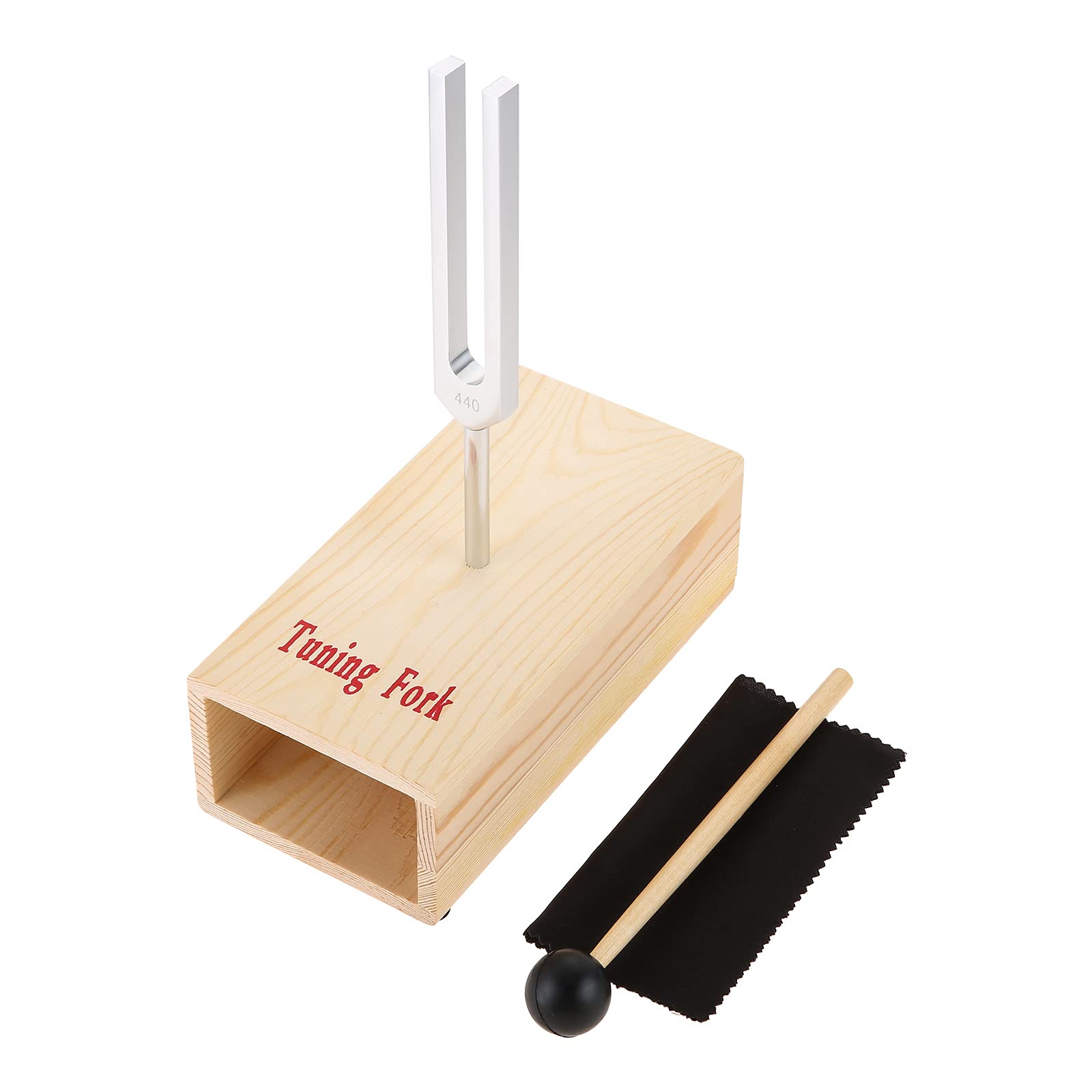 Amazon | Dreld A=440Hz 音叉 ギターチューナー 共鳴箱付き 木箱と木槌