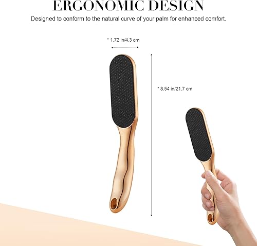 Miniatura 3 de Lima de pie de vidrio y removedor de callos para piel dura, talones agrietados, herramienta de pedicura de lima de talón con agarre antideslizante,