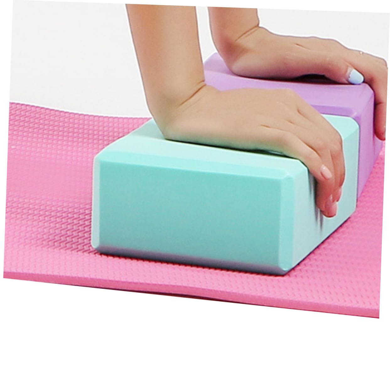 Coppia di Mattoncini Yoga in EVA ad Alta Densità, Set da 2 per Allenamento | Blocchetti per Yoga, Supporto Postura e Presa Facile, per Pratica Danza e Uso Domestico, Stabilità e Flessibilità