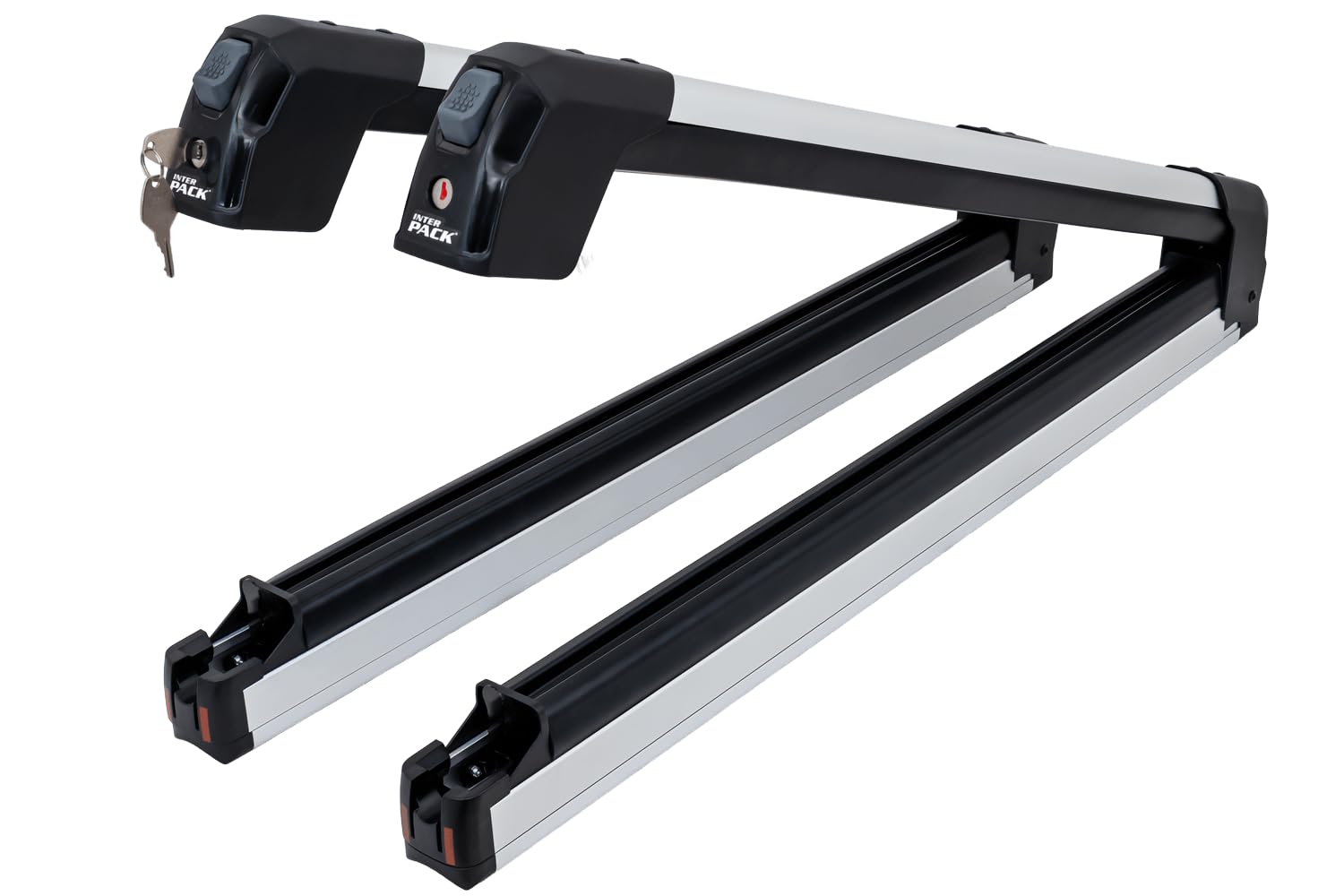 Frostline 6 Aluminiowy uchwyt na narty przesuwne | Rozsuwany bagażnik na 6 par nart lub 4 deski snowboardowe. Łatwy do załadunku na wysokich pojazdach, takich jak SUV-y.
