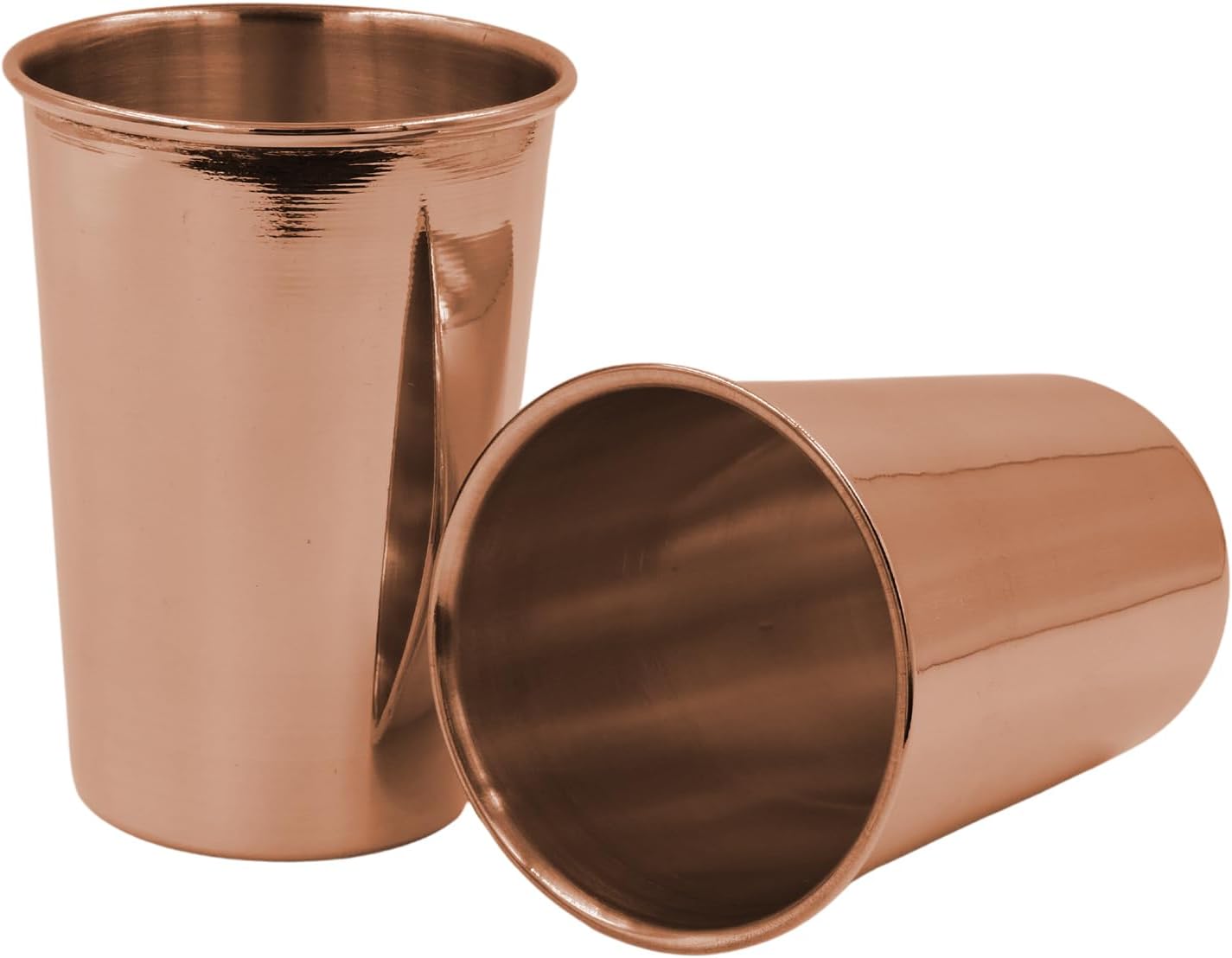 Copper Cups Set of 2, Pure Copper Drinking Cups & Copper Tumbler 10.14 Oz (300 mL) Handmade for Ayurveda Health Benefits, Ayurvedic Copper Cups, Health-Boosting Copper Water Cups - Image 2