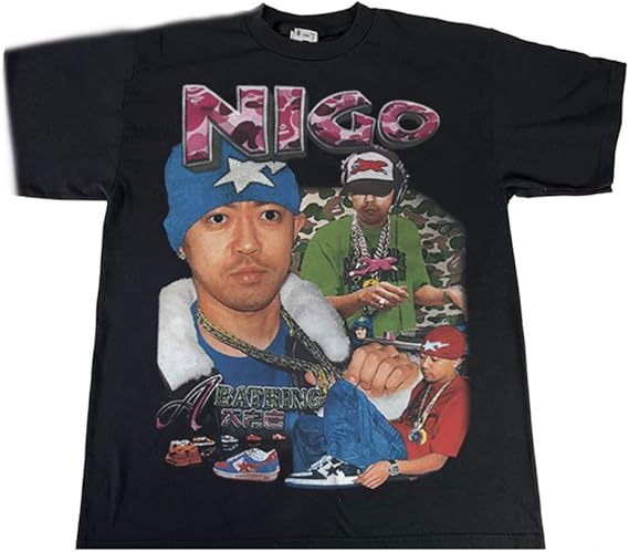 Amazon Fakainu Asap Rocky Nigo Vintage Tee ロック アメリカ 流行 欧米風 音楽 Tシャツ メンズ レディース Tシャツ 夏服 スポーツ プリント 半袖 吸汗 速乾 無地 ゆったり 通気性 ファッション 大きいサイズ 綿100 Tシャツ カットソー 通販
