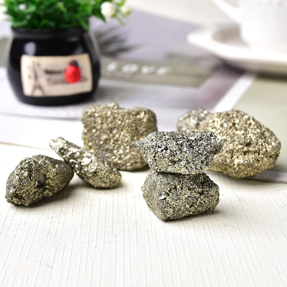 Amazon.co.jp: 30-50G自然黄鉄鉱黄色石鉱石不規則なオリジナルの