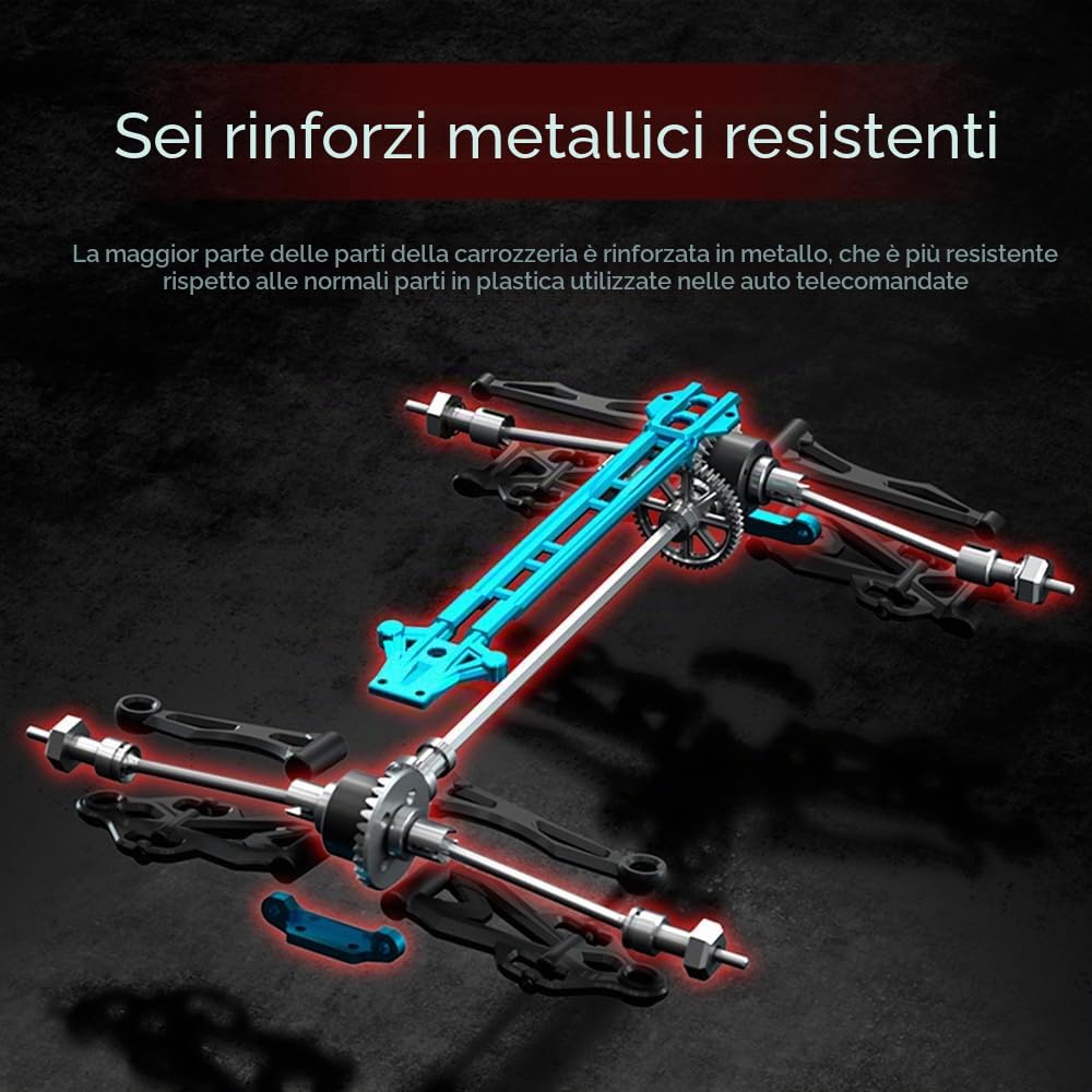 Auto telecomandata per adulti, 70 km/h, motore brushless 1/16 RC ad alta velocità, fuoristrada Drift, auto da corsa, 4WD Off Road Race Buggy