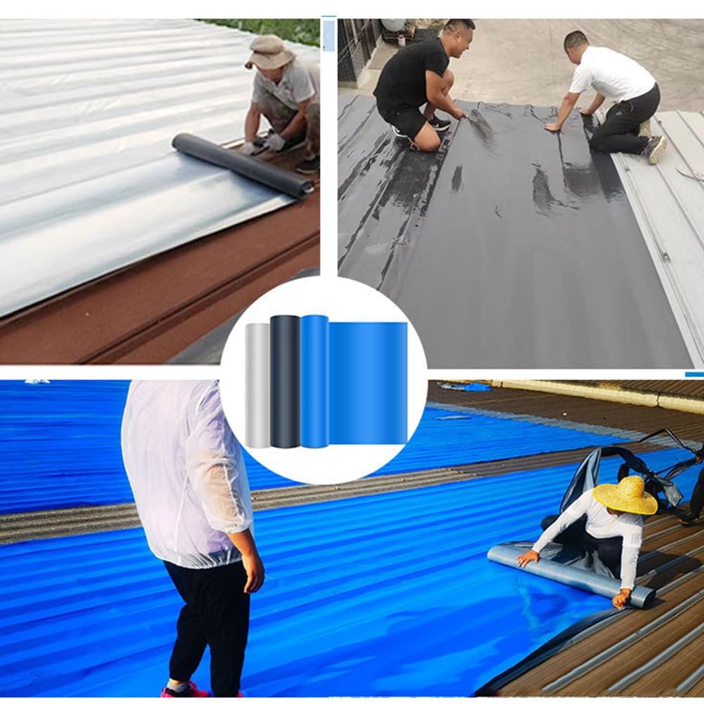 Nastro adesivo impermeabile per isolamento termico, nastro autoadesivo resistente, nastro in silicone autoadesivo per pareti, tetti, strumento di riparazione a prova di perdite (grigio, 30