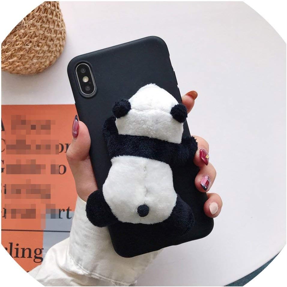 Amazon ぬいぐるみ3dパンダシリコンソフトホルダー電話ケースiphone X Xr Xs 11プロマックス6s 6 7 8プラスサムスンs8 S9 S10 ノート8 9 10 Iphone 7 L1 ブラックパンダ 家電 カメラ オンライン通販