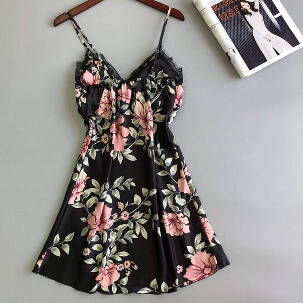 Ensemble sexy pour femme - Sous-vêtements sexy - Lingerie sexy - Pyjama en dentelle - Pantalon de bain - Pyjama court - En satin - Lot de 5 pièces