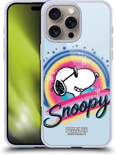 Vista 131 de Head Case Designs Funda de gel suave con licencia oficial de Peanuts I Love Pattern Snoopy Boardwalk Airbrush compatible con Apple iPhone 15