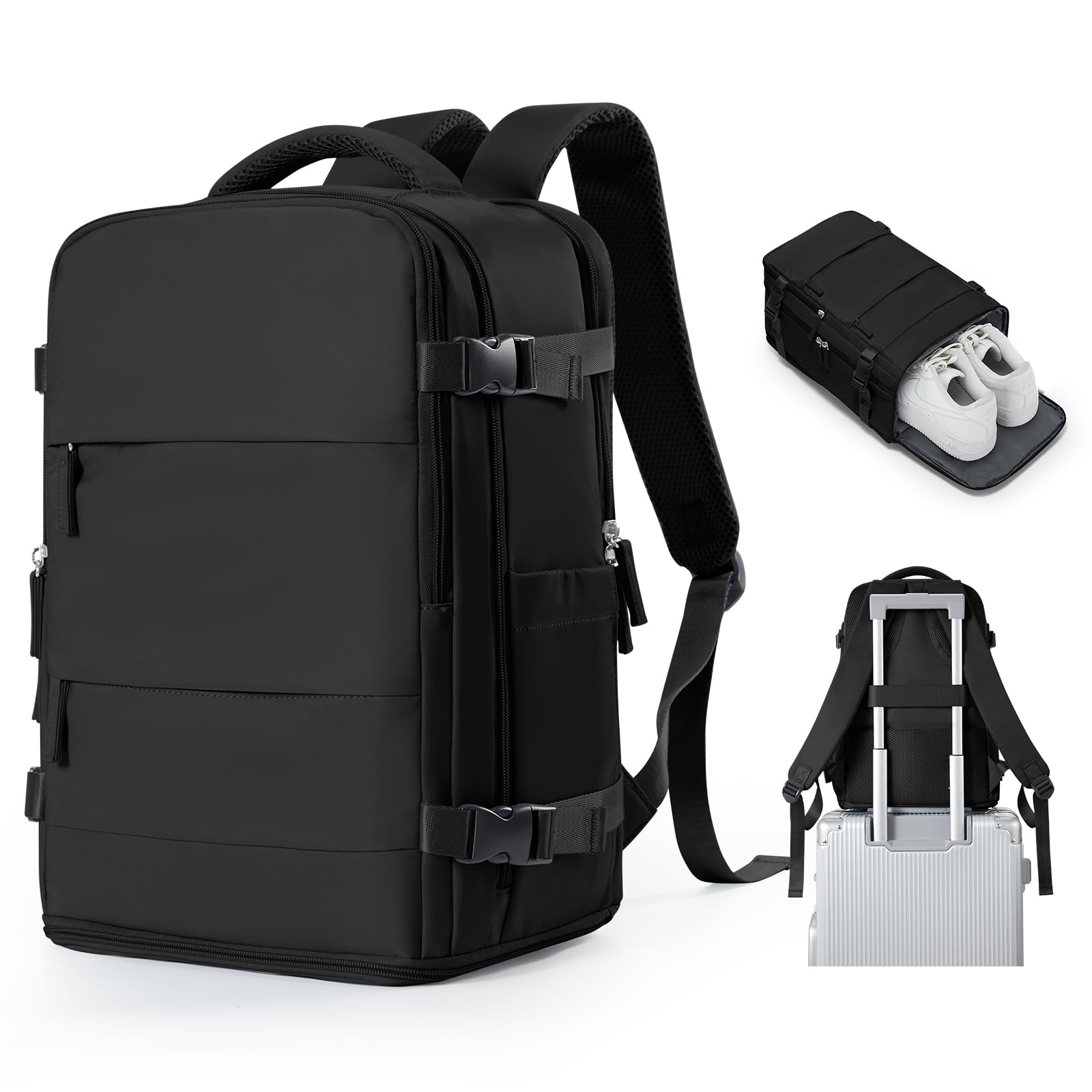 SZSYCN Zaino da Viaggio con Sottovuoto Ryanair 40x30x20 Wizzair Borse da Cabina per Ryanair 40x20x25 Bagaglio a Mano Sottovuoto con pompa,Zaino Casual per Laptop