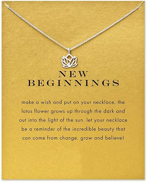 upeilxd Message Card Silver Compass Pendant Necklace Friendship Sun Good Luck Elephant Pendant Butterfly Chain Necklace for Women Girl Gift
