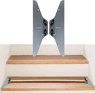 Professional Stair Tread Tool with Accurate Angle Measurement for DIY Template and Installation Layouts, Heavy-Duty Stringer, Riser, and Clamp Gages, Supports Shelving Installs