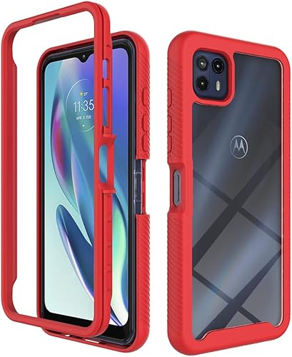Funda protectora para Motorola Moto G50 5G, anticaídas y absorción de golpes para Motorola Moto G50 5G 2021 XT2149-1, color rojo