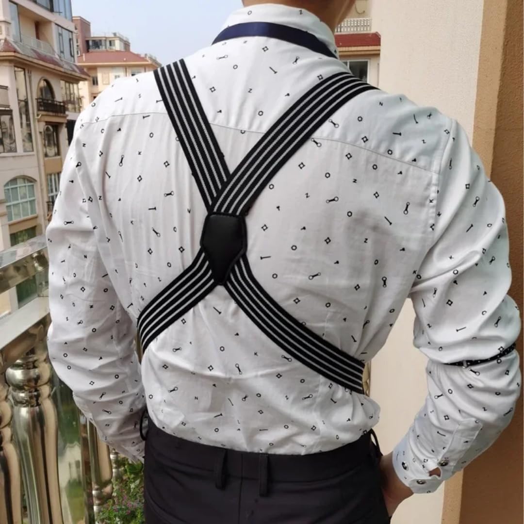 Bretelle Suspender Gentleman Side Carry Pants Strap Driver Side Clip Design Cintura in Vita Bretella da Uomo alla Moda