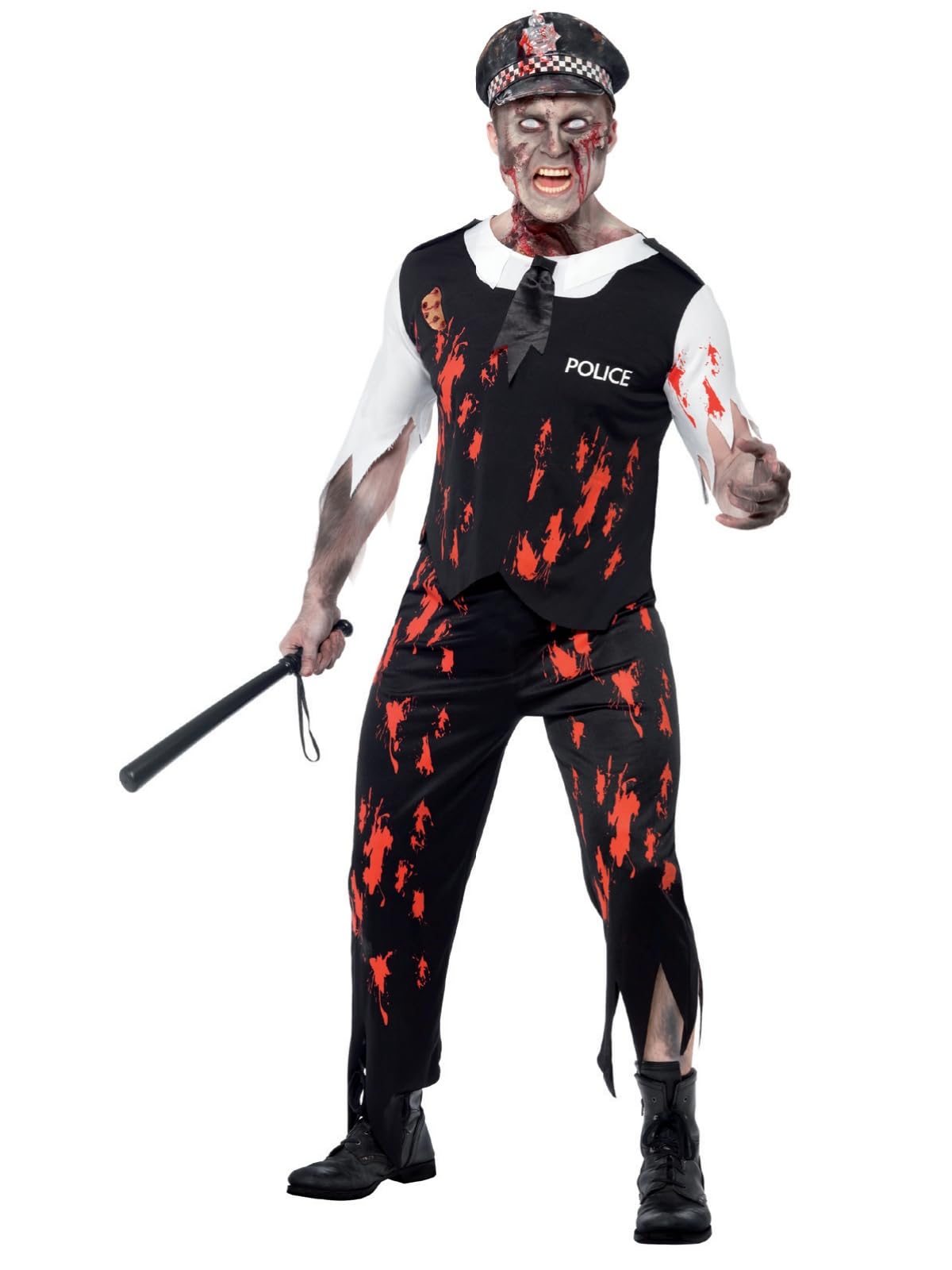 Fancy Dress Zombie Policeman Costume (M)
