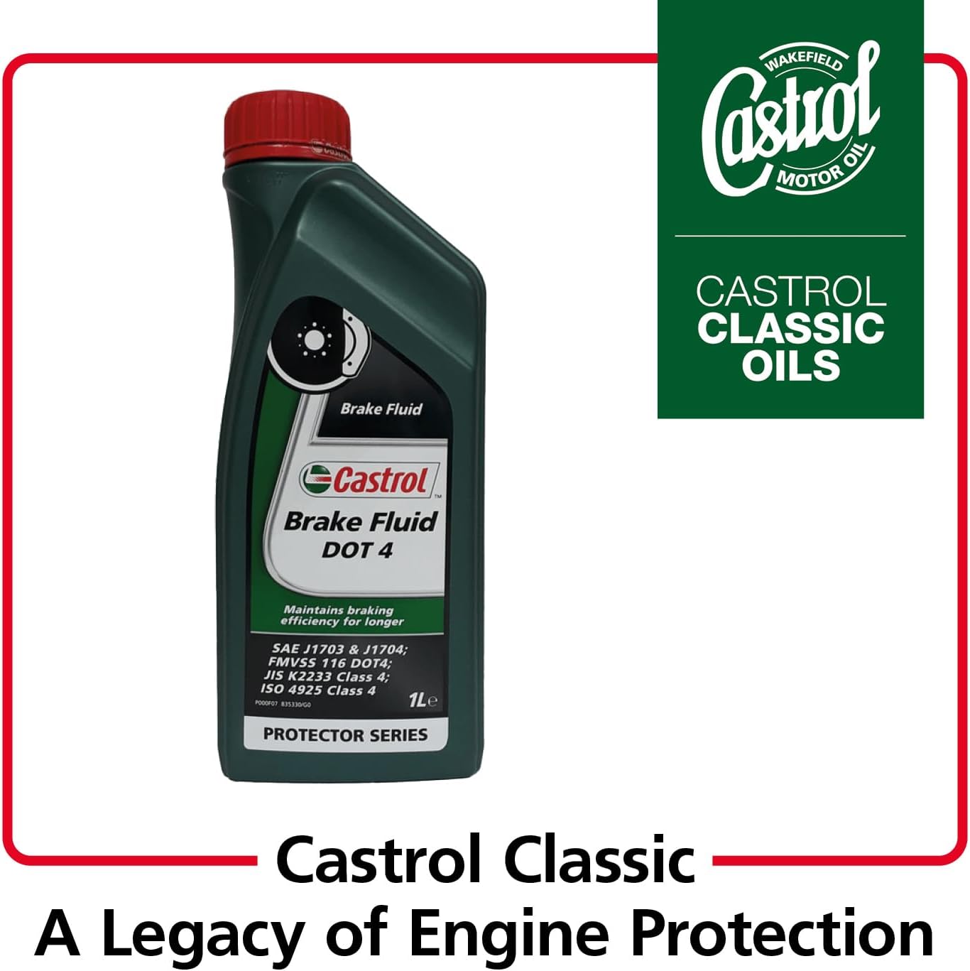 Classic Oil Range DOT4 Brake Fluid | 1 Liter - 1.05 Quart | G655
