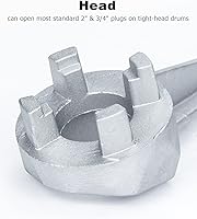 Vista 4 de Mellbree Llave Bung, llave de tambor de aluminio de galón, llave de barril para abrir tambor de 10, 15, 20, 30, 50, 55 galones, se adapta a tapas