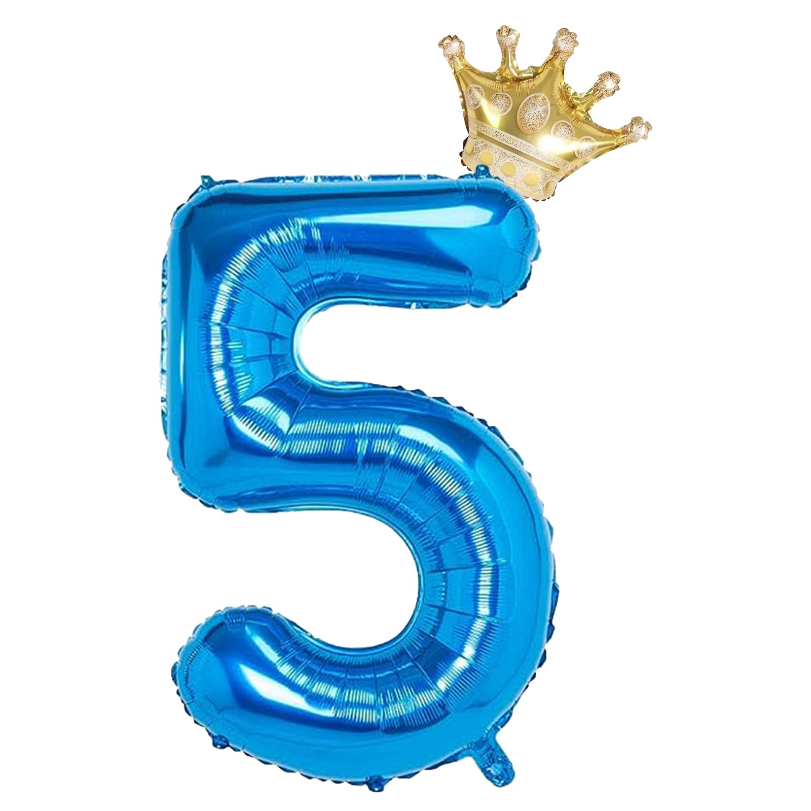Number 5 Balloon 40 Inch Dark Blue - Giant Foil 5th Birthday Balloon For Party Decorations