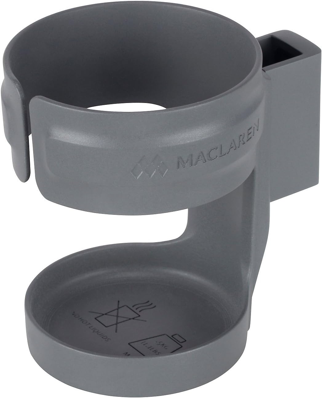 Maclaren Cupholder- Must have stroller accessory. Easily, securely attaches to the frame of all Maclarens and all umbrella-fold stroller brands. Fits cups and bottles with 2.9in/7.4cm circumference. Easy to attach