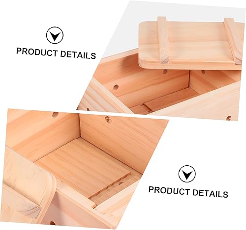 Miniatura 9 de Hemoton Prensa de queso 1 tofu Maker Set Prensa de tofu casera Fabricante de tofu Prensado de madera Máquina de tofu de madera Queso de madera