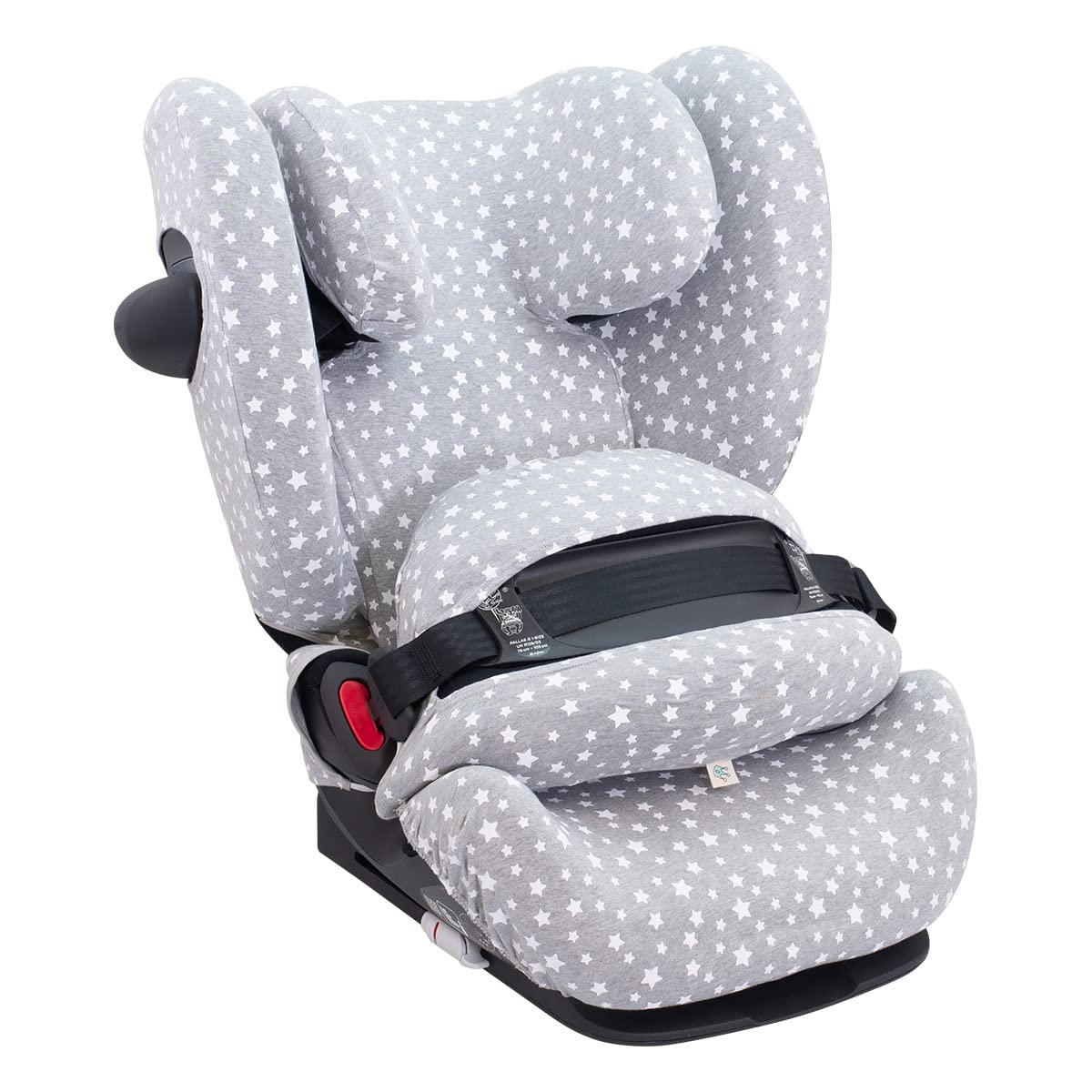 JYOKO KIDS Rivestimento per seggiolino auto in cotone compatibile con Cybex Pallas G I-SIZE (Fodera, WHITE STAR) - 2
