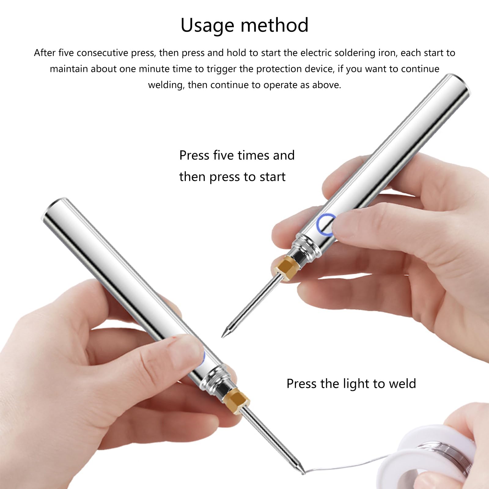 420? Cordless Soldering Iron Portable Soldering Tool Rechargeable Soldering Iron Must Have For Metal Workers Enthusiasts Upgraded Soldering Iron Repair Tool Welding Equipment Portable Soldering