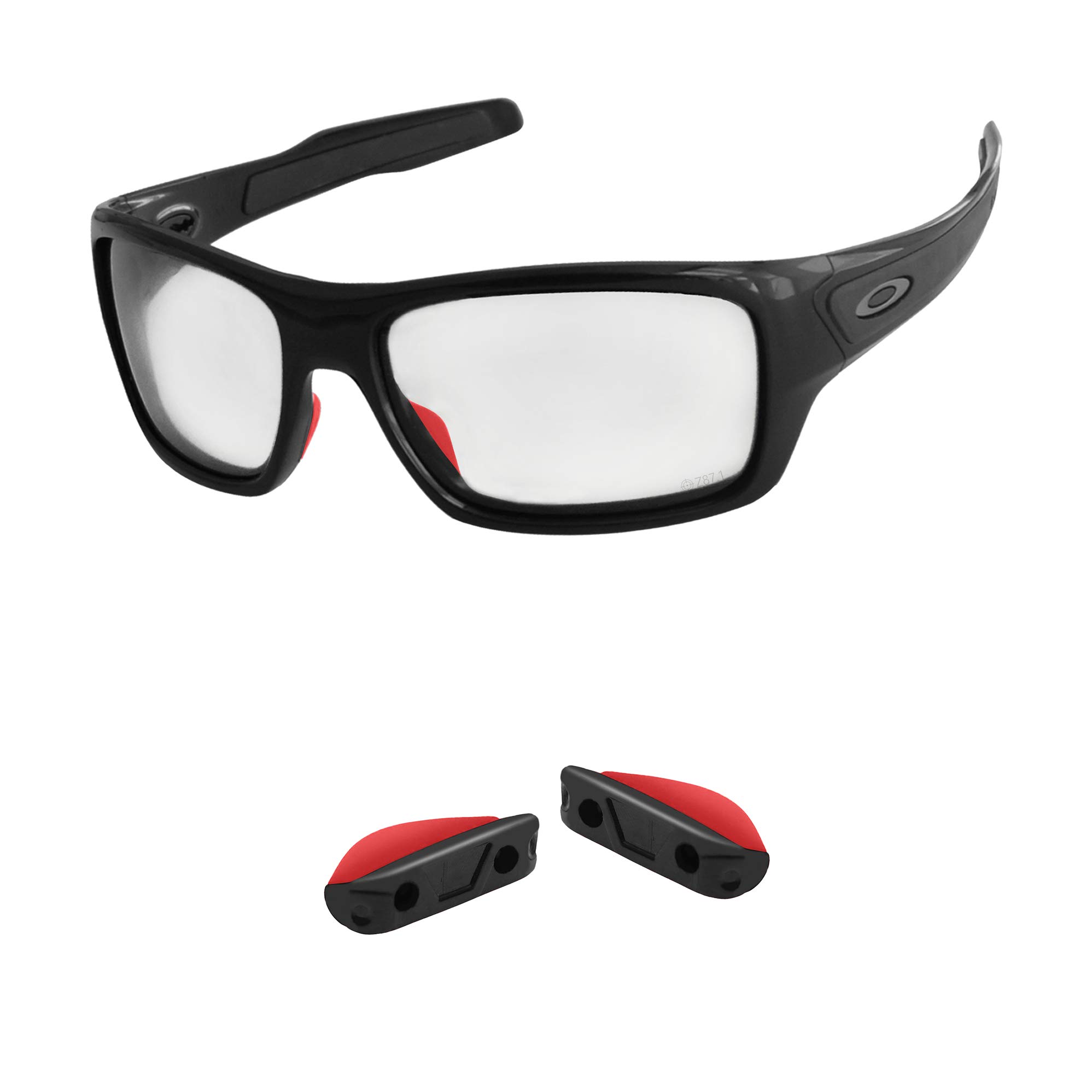 AOZAN Replacement Nose Pads For Oakley Turbine OO9263 Sunglasses - Red