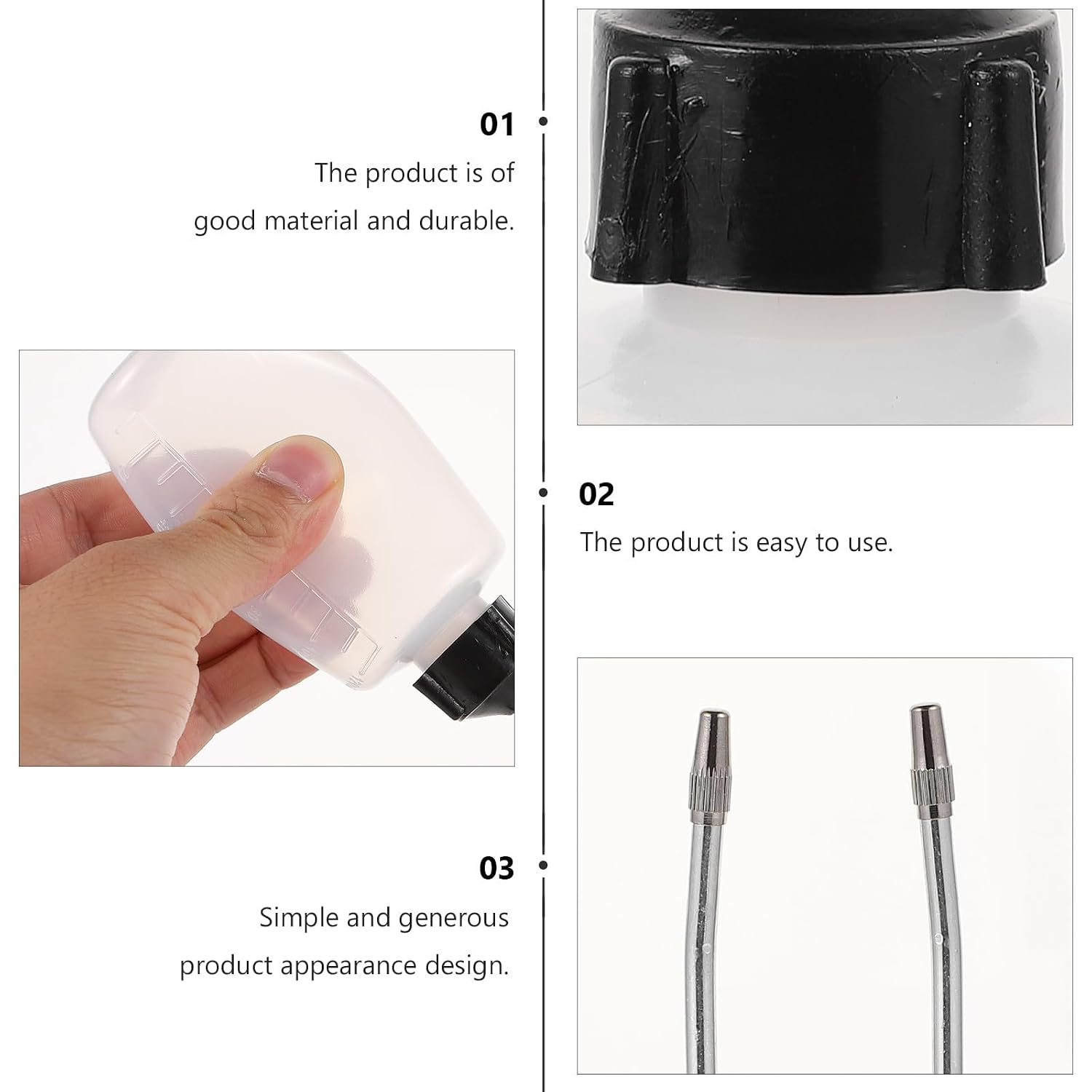 Unomor 3pcs Sewing Machine Oil Can with Iron Spout and Cap Precise Lubricating Oil Dispenser for Sewing Machines Engines and Machinery Maintenance Tools