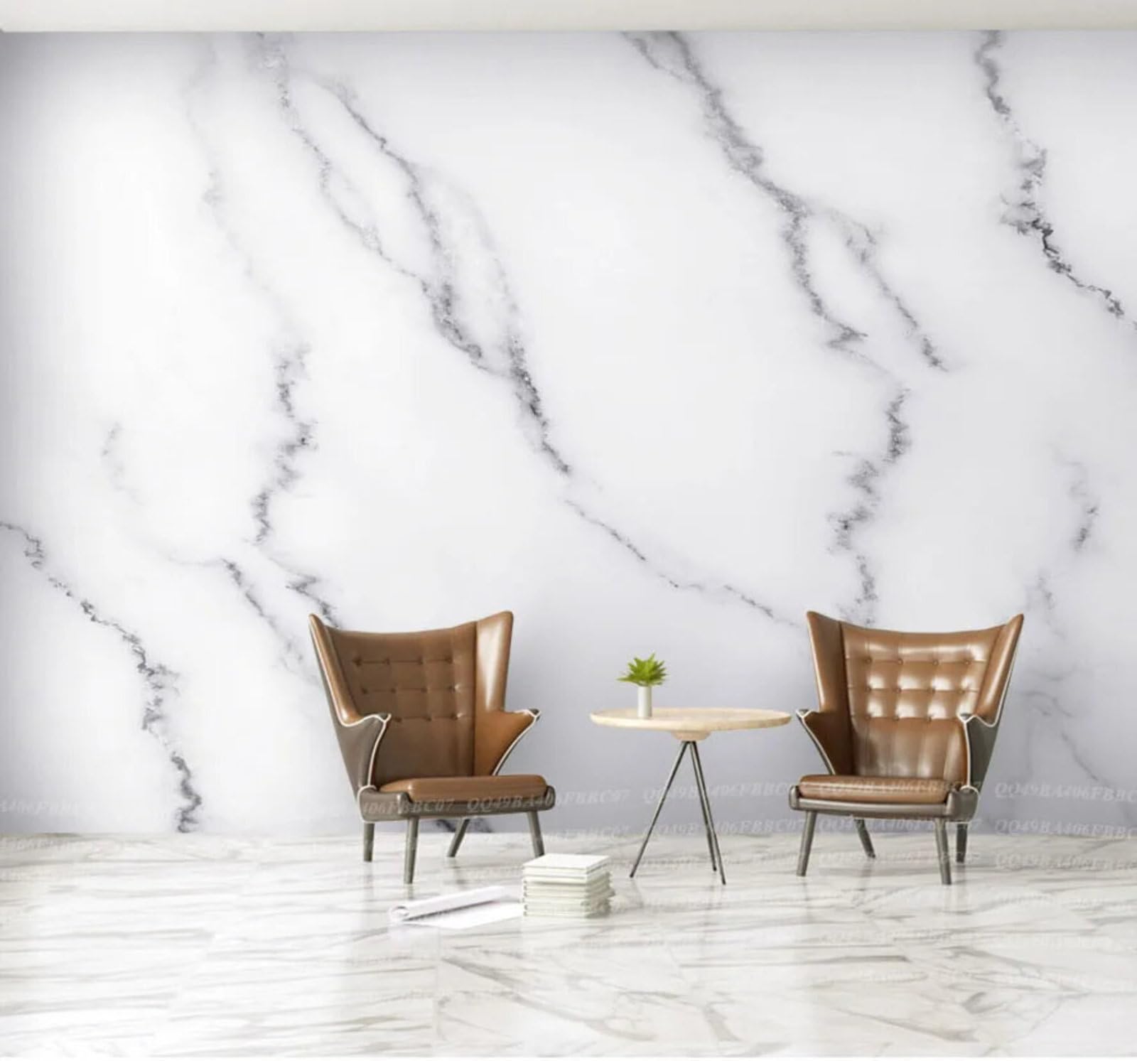 Wallpaper-3D-Xlm 430Cm×300Cm(B×H) Minimalist Creative Black And White Stripes Faux Marble 3D Wallpaper Easy Install Feature Office Living Room Sofa Bedroom Tv Background Wall Decoration-430Cm×300Cm