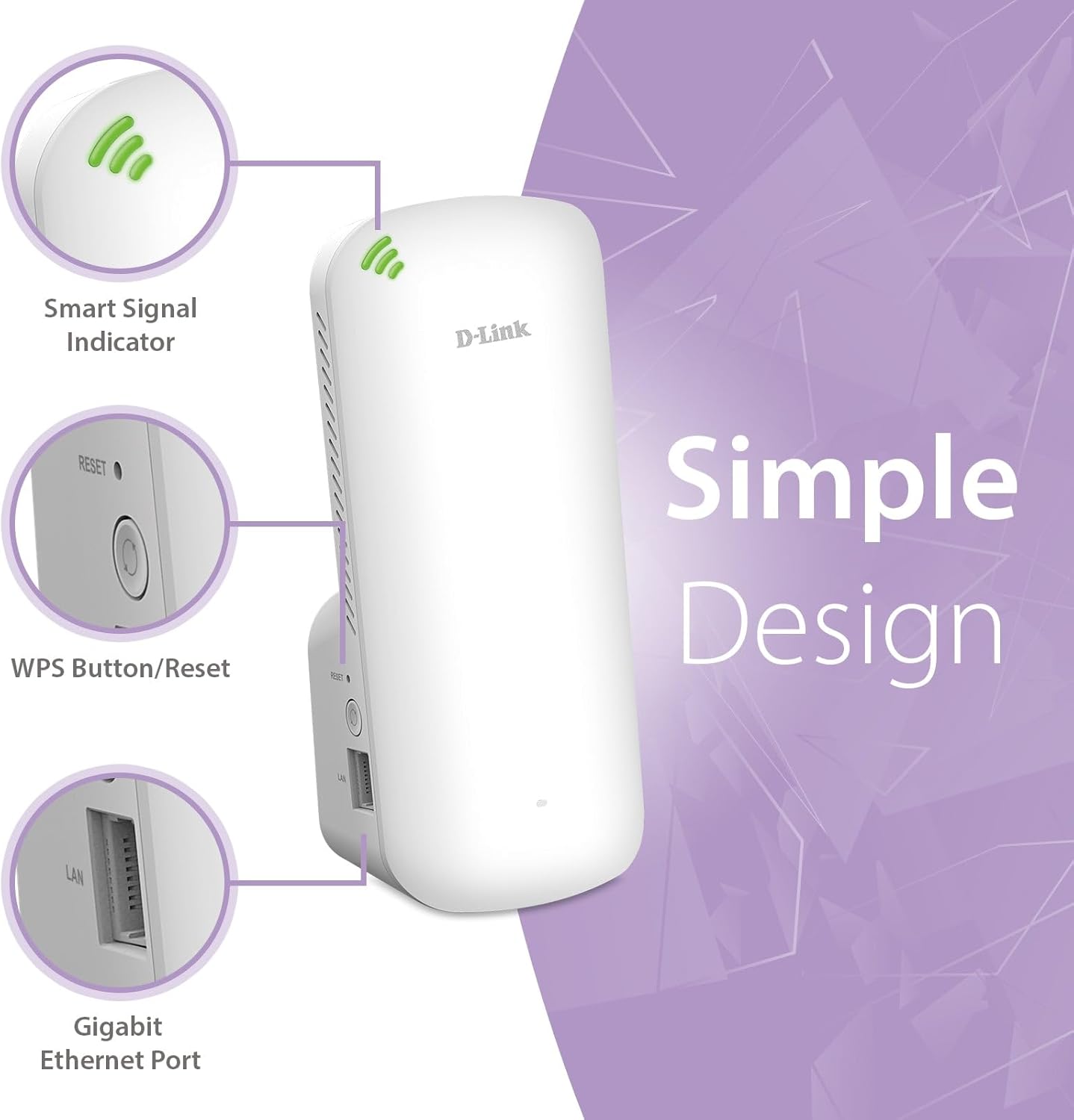 Diagram illustrating Bridge Mode, Repeater Mode, and AP Mode for the D-Link AX1800 Mesh WiFi 6 Range Extender.