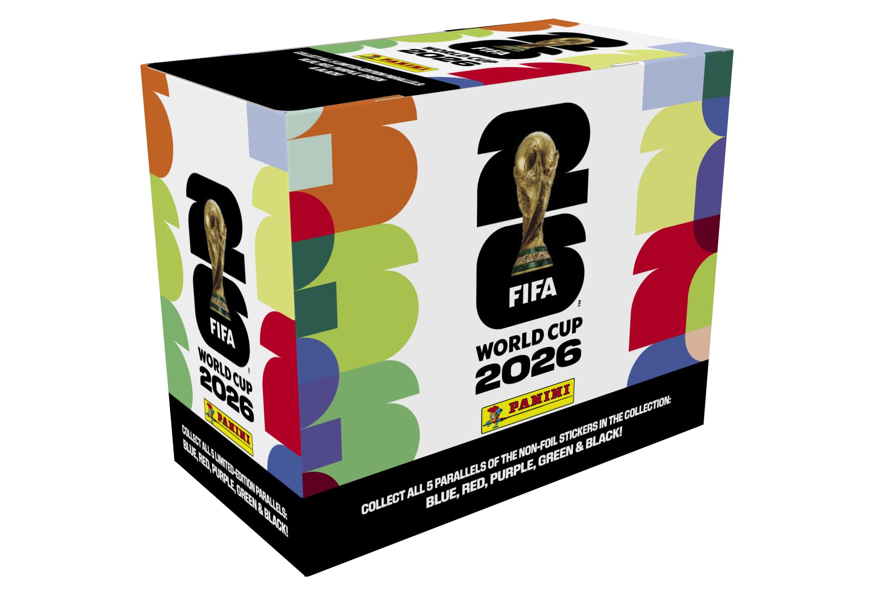 Boîte d'autocollants Coupe du Monde FIFA 2026 Panini - 25 packs d'autocollants - Avec inserts parallèles Amazon - Collection officielle Tournoi