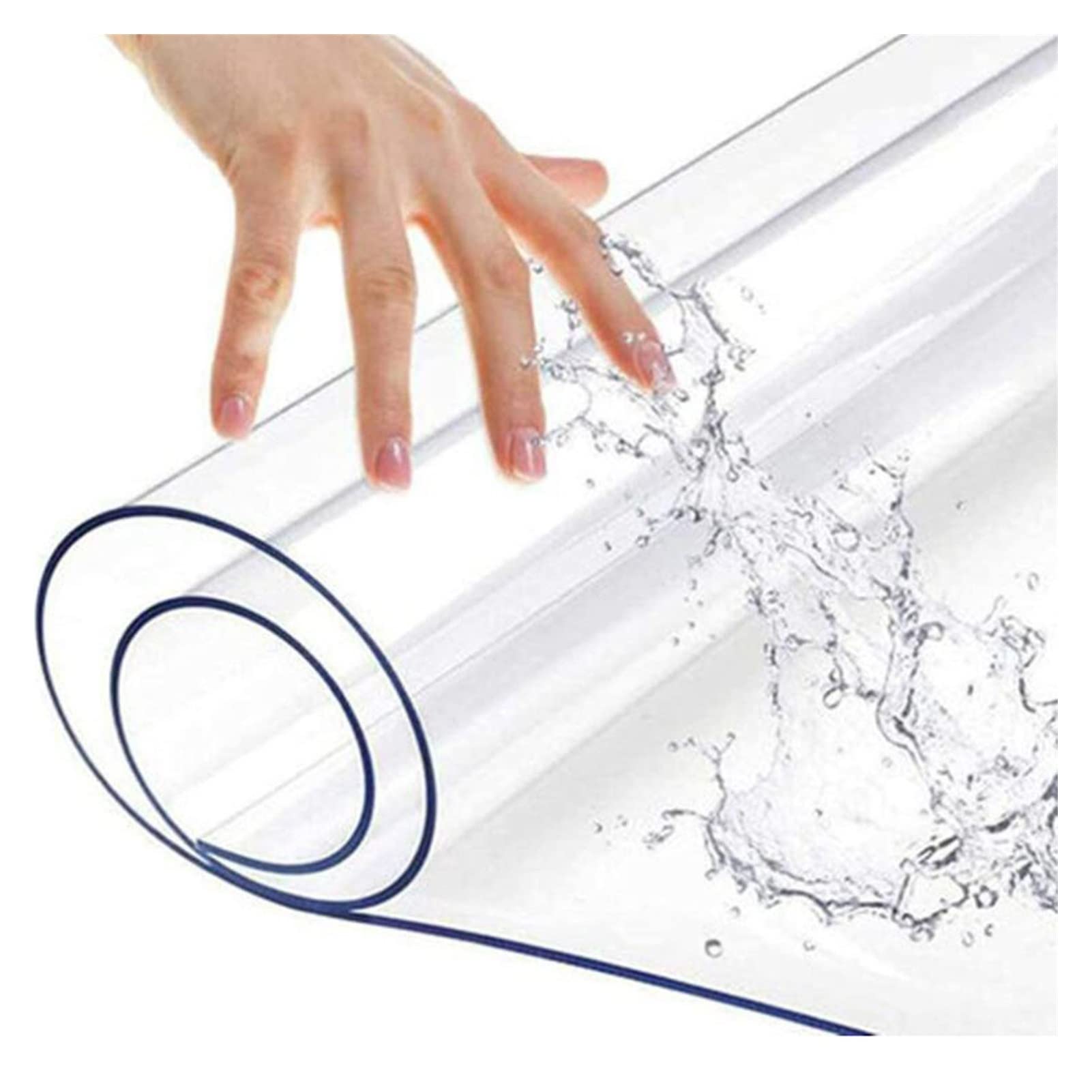 Transparente PVC-Bodenschutzmatte 2mm dick Bodenschutzmatte Transparent Bürostuhlmatten Schreibtischstuhl Unterlage PVC Stuhlunterlage,Wasserdicht,Einfaches Gleiten für Stühle,60/90/100/120/140cm brei
