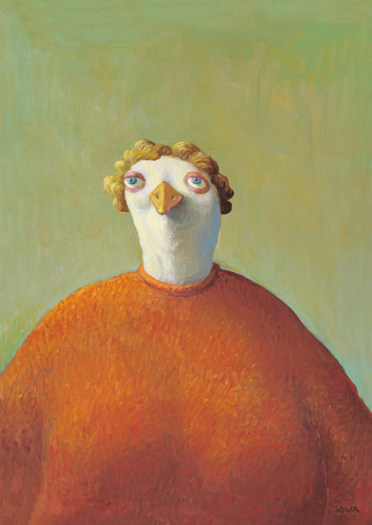 Inkognito Plüsch Postkarte „Sommerfrische“ Von Michael Sowa – Lustige Grußkarte Mit Weichem Fell