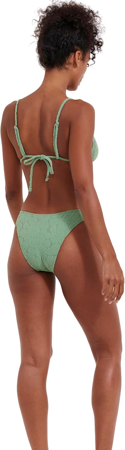 Womens Dusk Green Floral Triangle Swim Bikini Bra with Removable Soft Cups and Adjustable Straps Swim Essential - Image 2