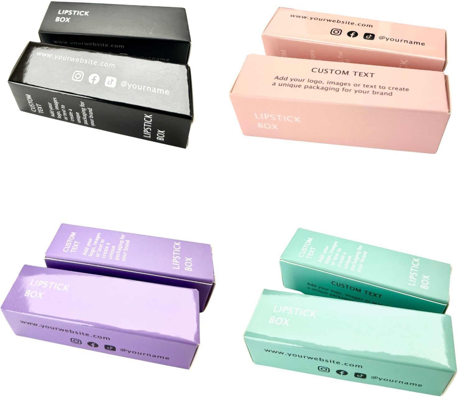 Personalized Lipstick Box, Custom Printed Lipstick Box, Custom Printed Box for Lipstick, Business Gift Box, Branding Promotion, Cosmetic Packaging Paper Box (0.98 x 0.98 x 3.35)