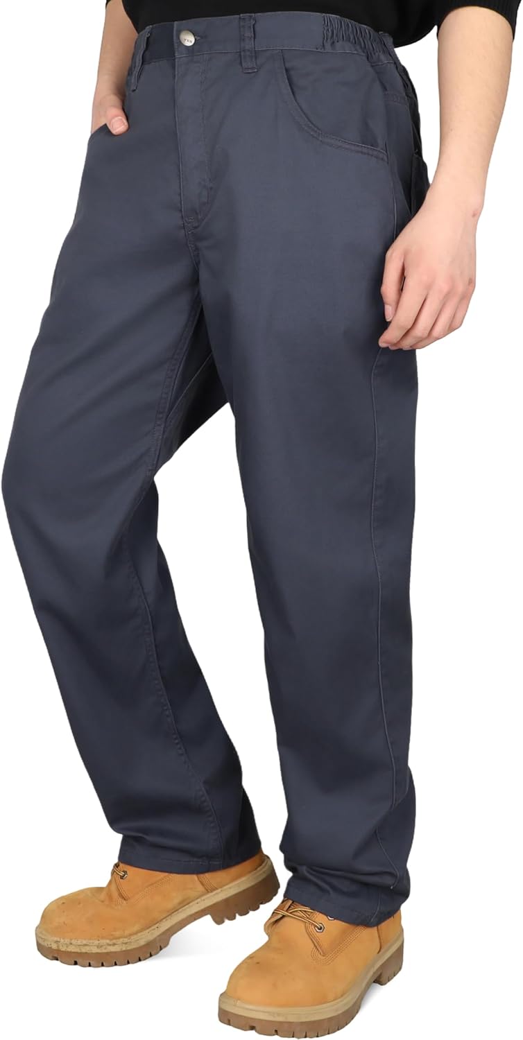 BOCOMAL FR Pants for Men Classic 5 Pockets Relaxed Fit Work Jeans NFPA 2112