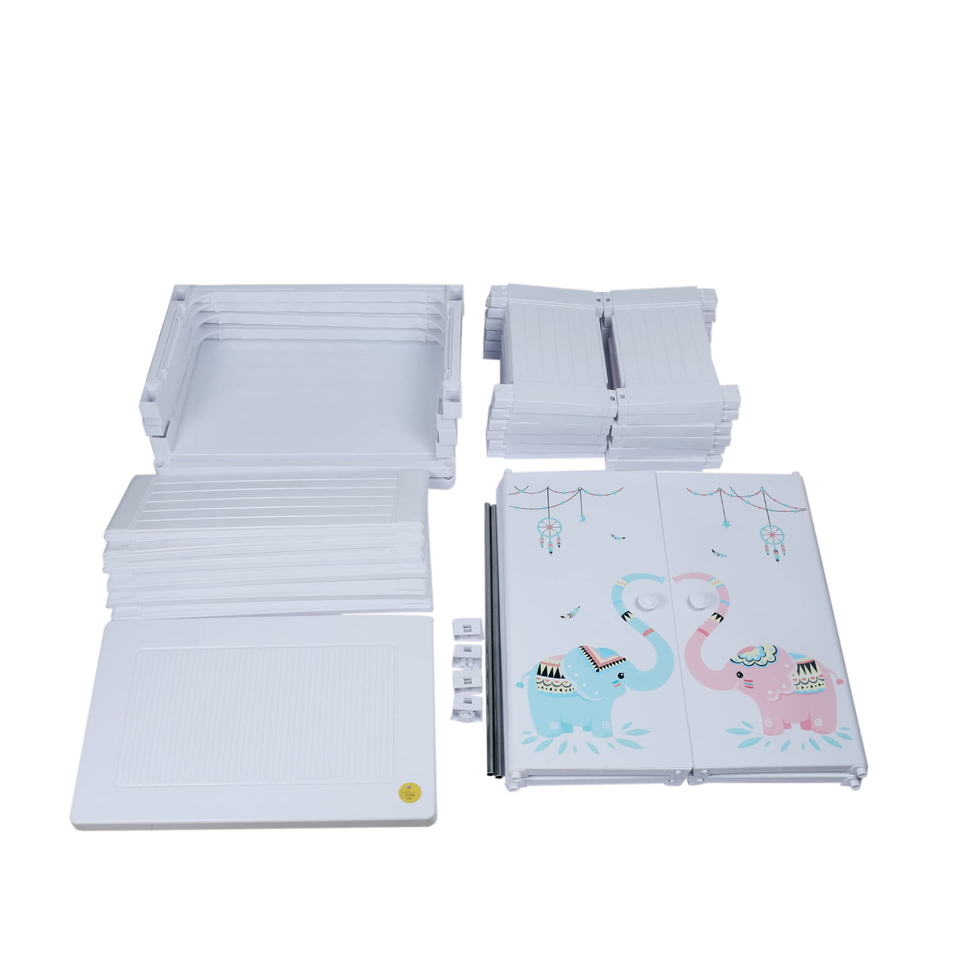 The Tickle Toe Large Plastic Storage Closet for Baby/Kids Room | Multipurpose Organizer Cabinet with Drawers | White | 57L x 38W x 131H cm 3
