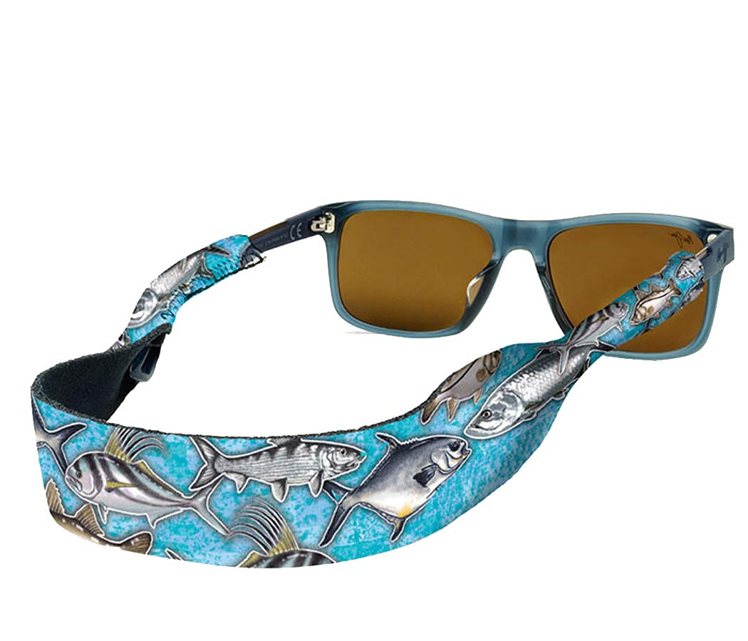 Croakies Men's Flatsaqua Original Prints Xl Eyewear Retainer Flats Aqua Sunglasses Neck Strap
