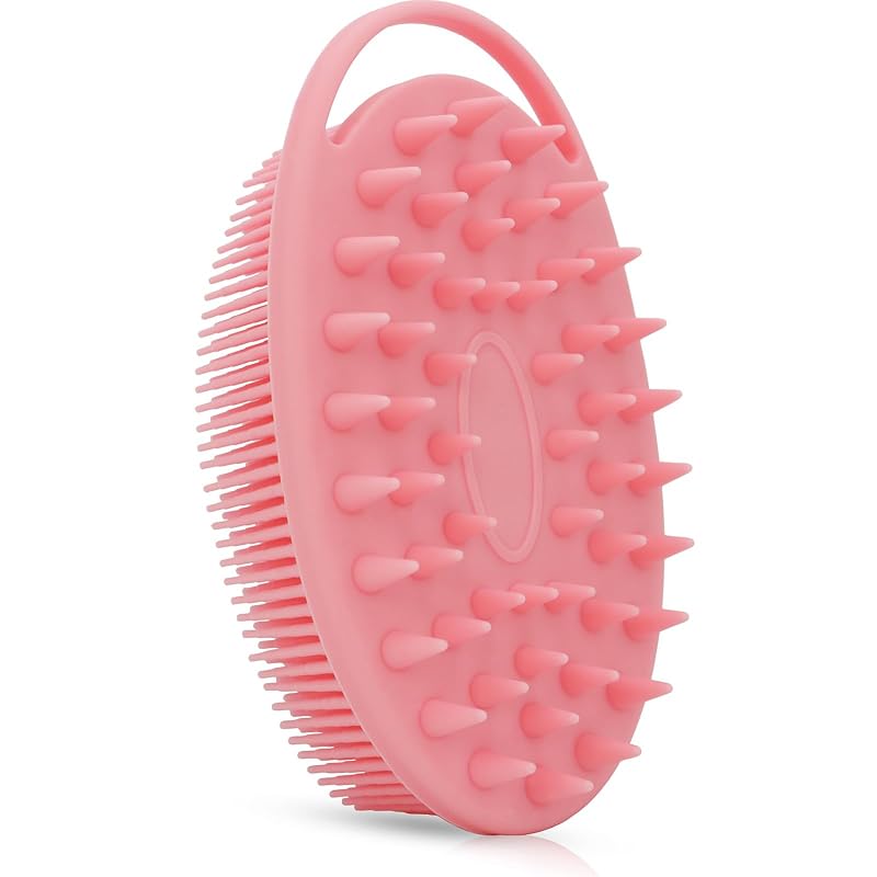 Escova 2 em 1 para Banho e Lavagem dos Cabelos WETANG, Silicone, Rosa, 1 unidade