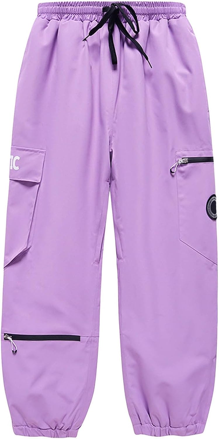 Snow Pants Womens Waterproof Warm Snowboard Bibs Winter Windproof Ski Jumpsuit Baggy Ski Bib Overalls for Men Women