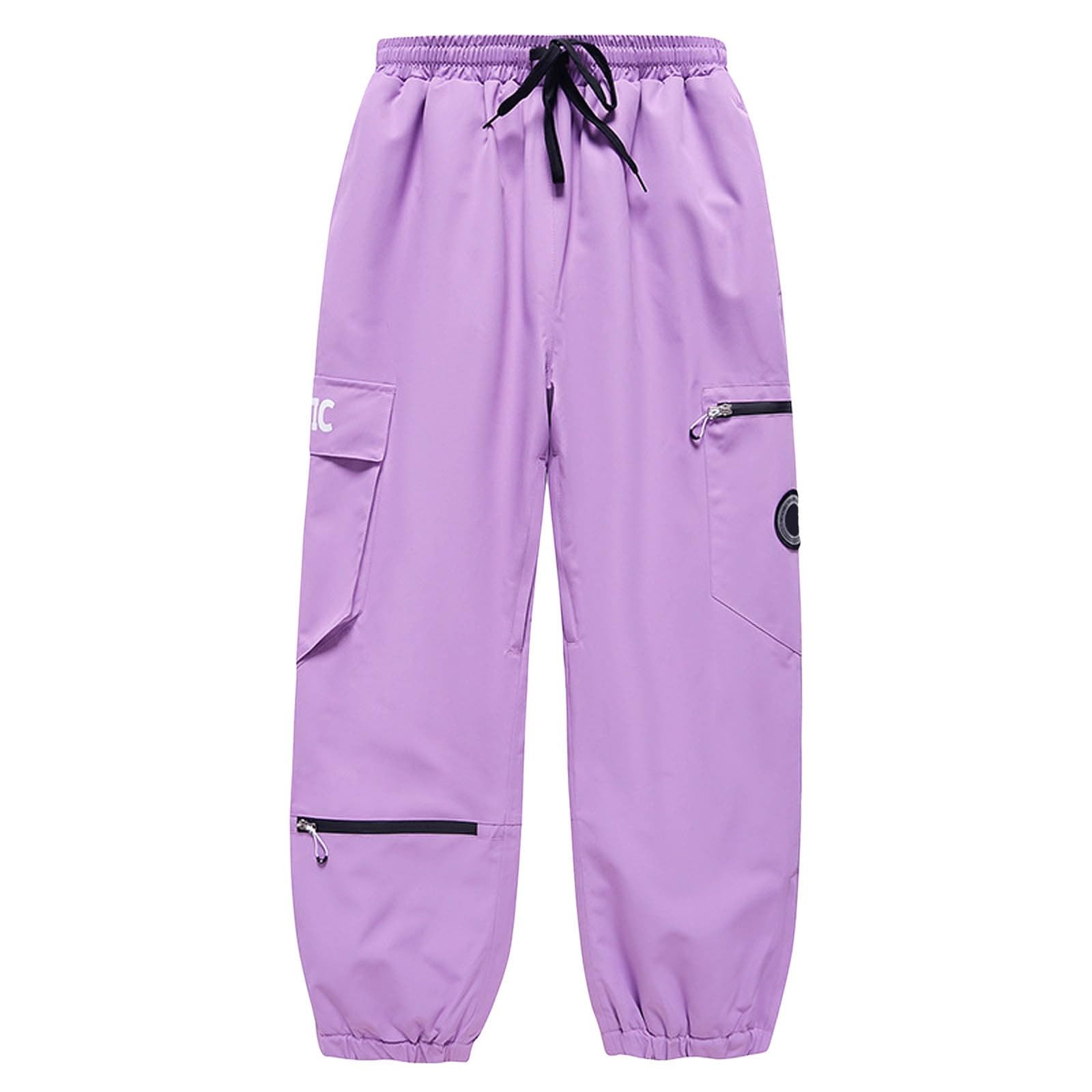 Generico Pantaloni da Neve Uomo Freddo Pantaloni Sci con Tasche Multiple Pantalone Neve Imbottiti Baggy Snowboard Pants Invernali Tecnici Trekking Antivento Salopette