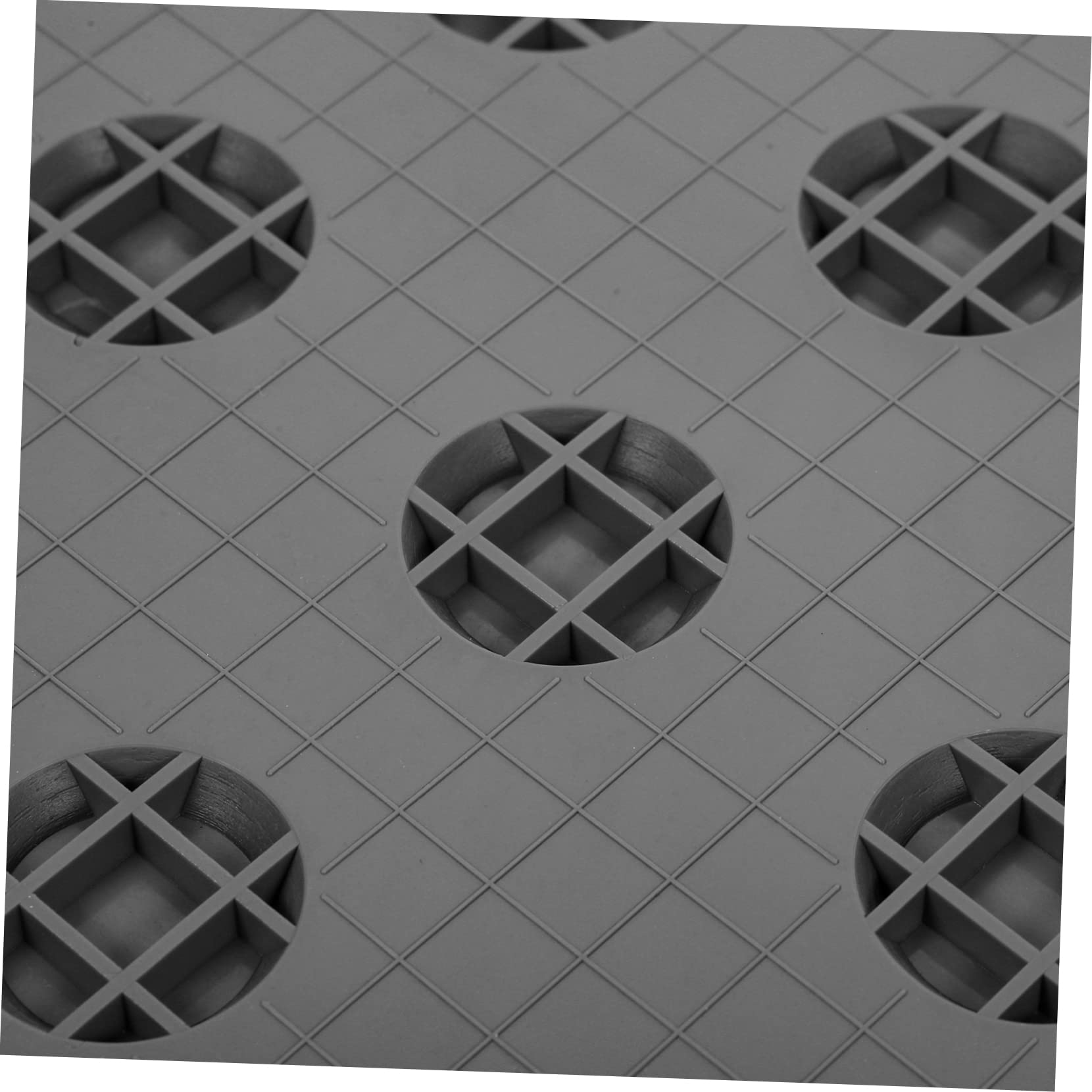 Amosfun Adesivi Per Pavimenti Tattili 30x30 Cm Grigio 4 Pezzi, Lastre Cieche Per Pavimentazione Stradale e Vialetti, Mattoni Ciechi in Pvc Resistente Per Guida e Segnaletica Esterna