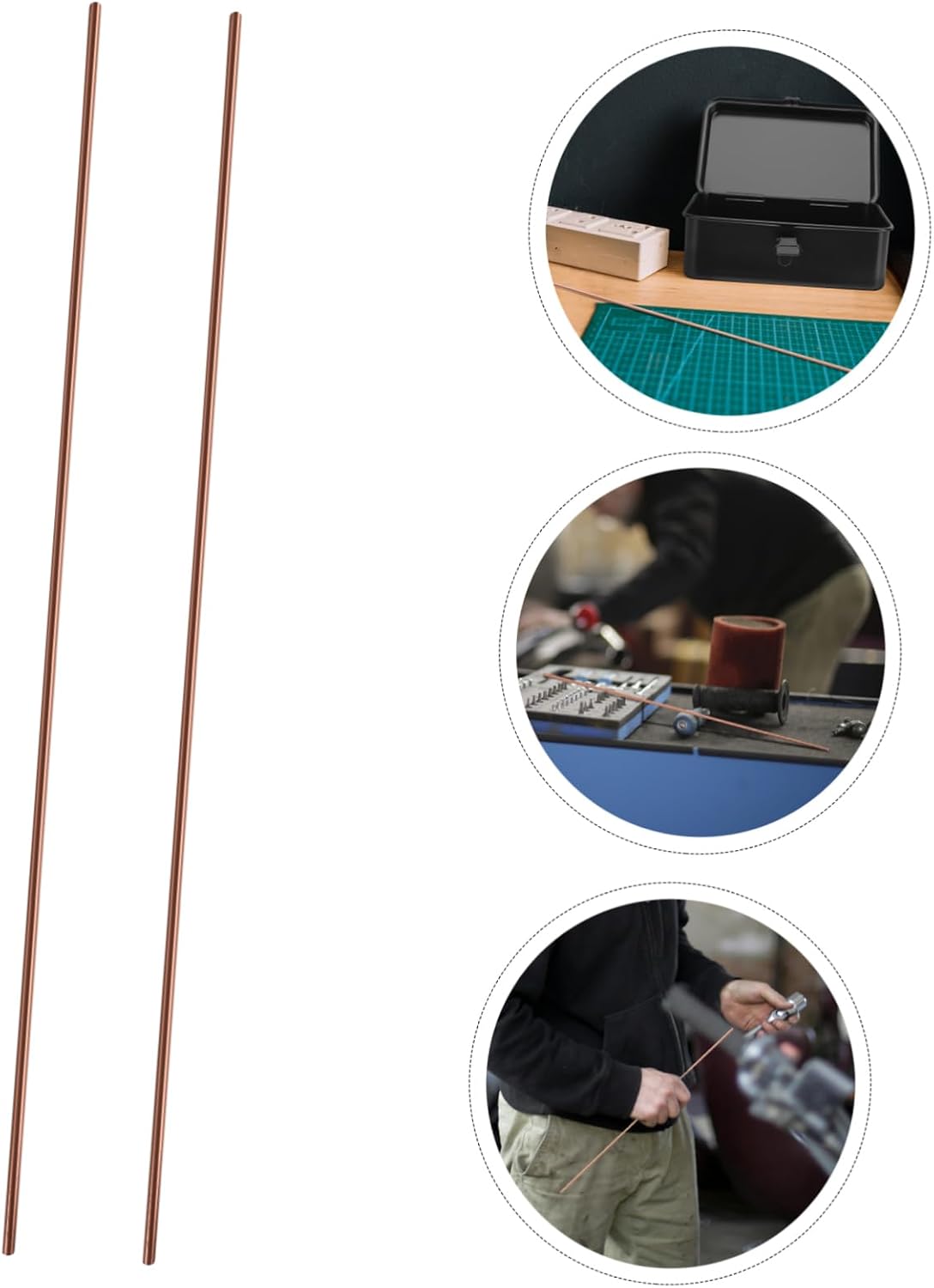 Cabilock 8pcs Copper Tubes Diameter Copper Rods Wall Thickness for Metal Crafting and Diy Projects and Versatile Tubing
