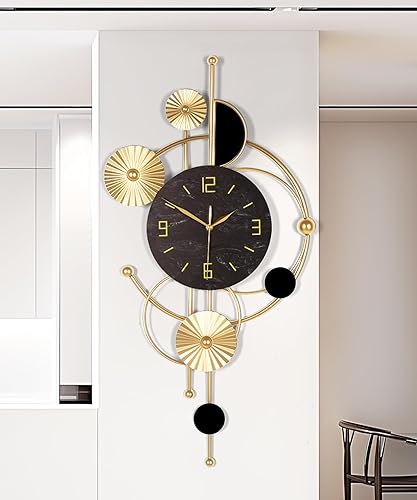 Reloj de pared grande, moderno, silencioso y sin tictac, reloj de pared a pilas para sala de estar, cocina, dormitorio u oficina (32 pulgadas)