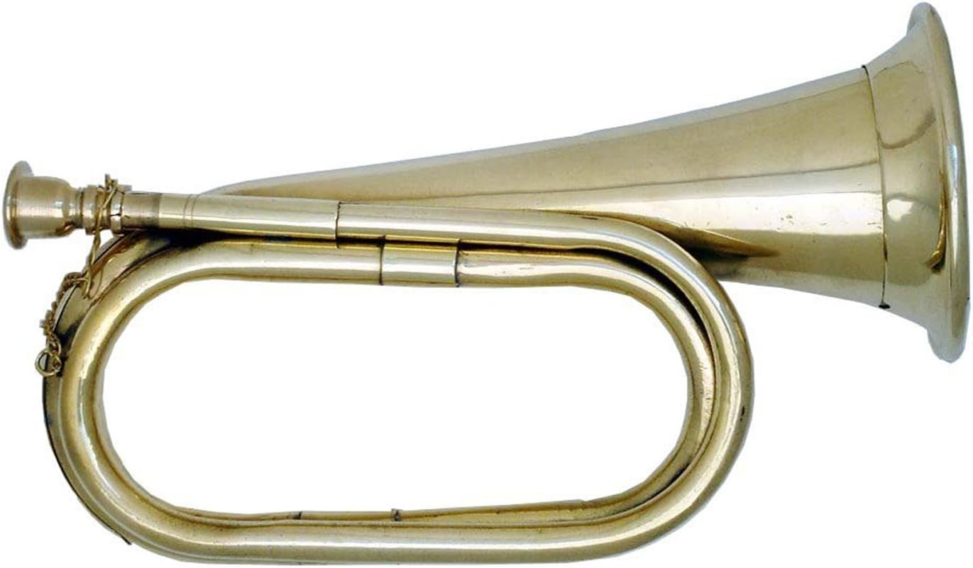 Global Art World New Made Of Solid Brass Stylish Civil War Era Bugle US Military Cavalry Horn MI 01