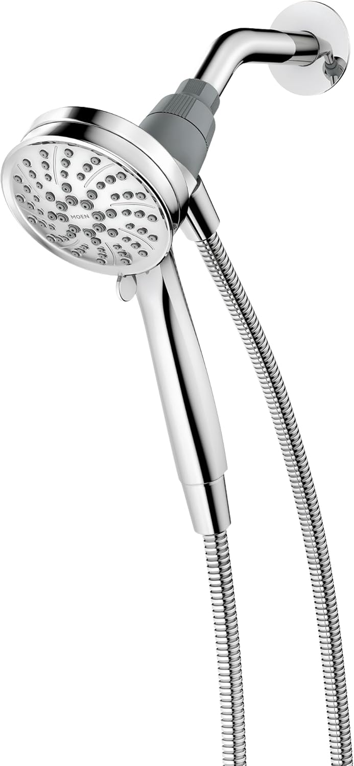 Moen 26000 Attract Six-Function 3.5-Inch Handheld Showerhead with Magnetic Docking System, Chrome