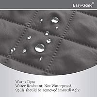 Vista 6 de Easy-Going Funda para sofá futón, reversible, sin brazos, resistente al agua para mascotas y niños (gris/gris)