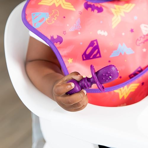 Vista 74 de Bumkins Juego de utensilios para bebé, cucharas de silicona para sumergir, autoalimentación, destete LED para bebés, aprendizaje de entrenador, A1