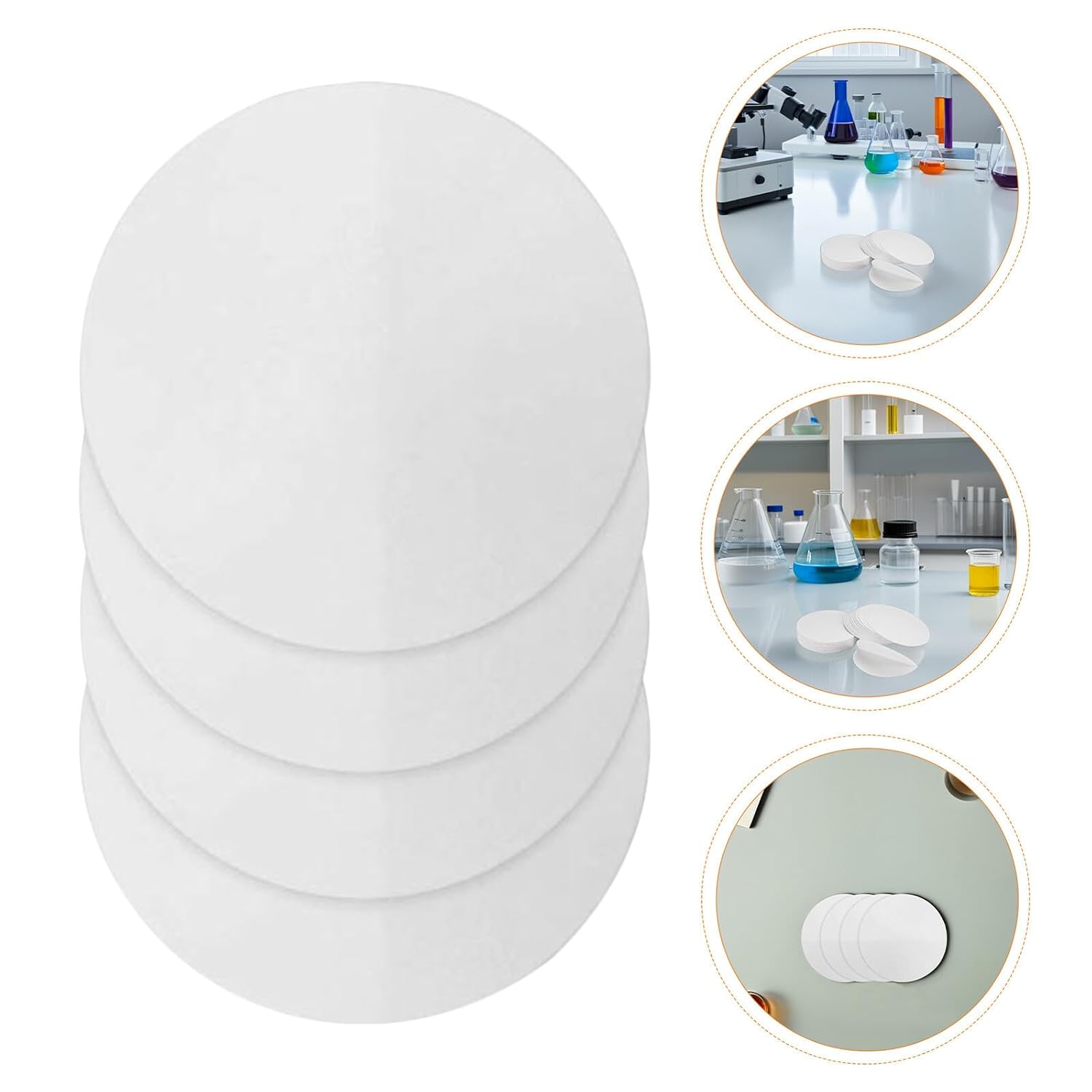 Qualitative Filter Paper 500pcs 7cm Diameter for Chemistry Experiments